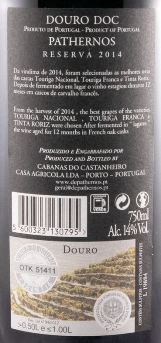 2014 Pathernos Reserva tinto