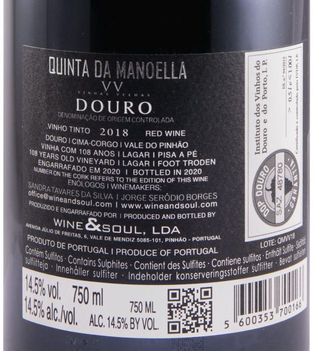 2018 Quinta da Manoella Vinhas Velhas red