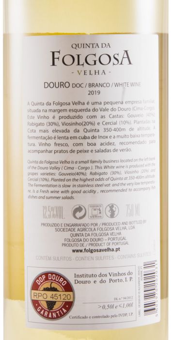 2019 Quinta da Folgosa Velha Colheita branco