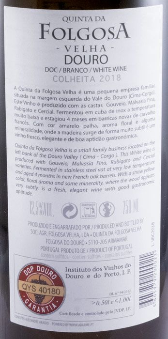 2018 Quinta da Folgosa Velha Colheita branco