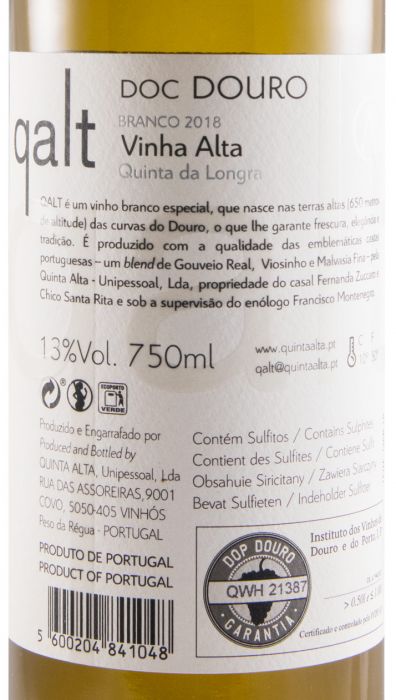 2018 Quinta Alta Qalt white