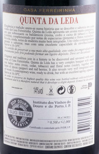 2018 Casa Ferreirinha Quinta da Leda red