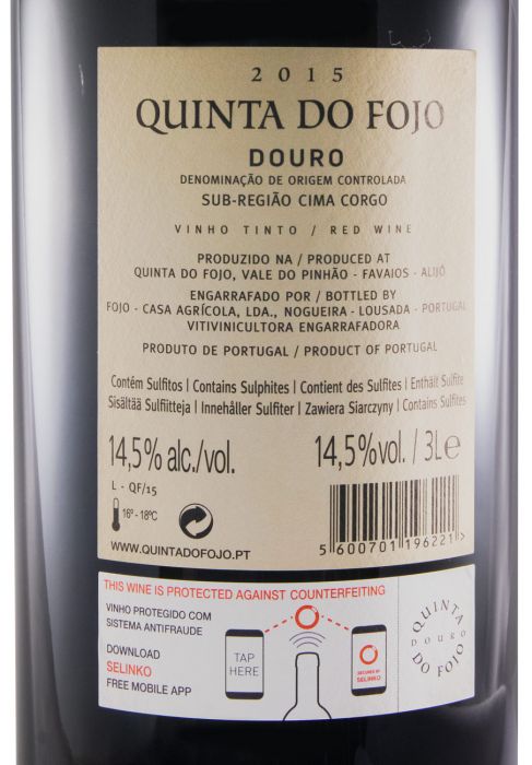 2015 Quinta do Fojo tinto 3L