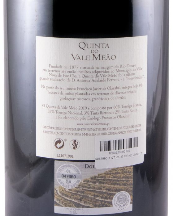 2019 Quinta do Vale Meão tinto 3L