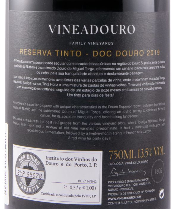 2019 Vineadouro Reserva tinto