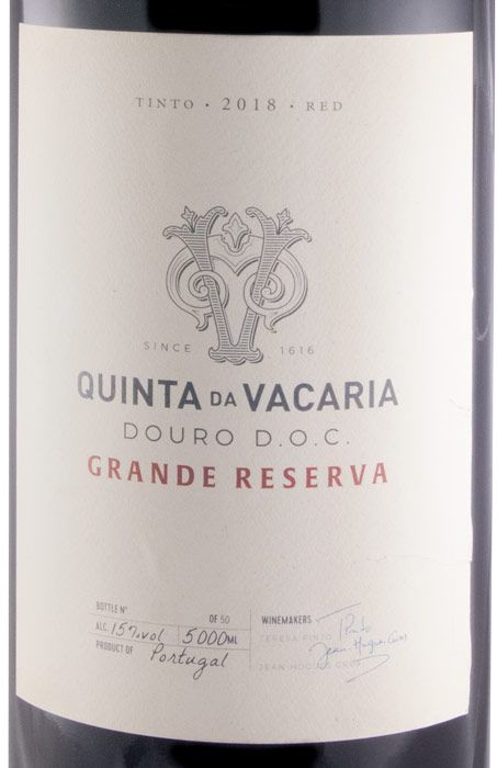 2018 Quinta da Vacaria Grande Reserva tinto 5L