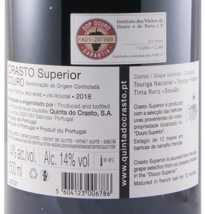 2018 Crasto Superior tinto 1,5L