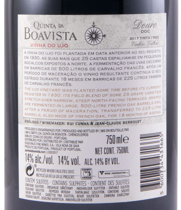 2017 Quinta da Boavista Vinha do Ujo Vinhas Velhas tinto