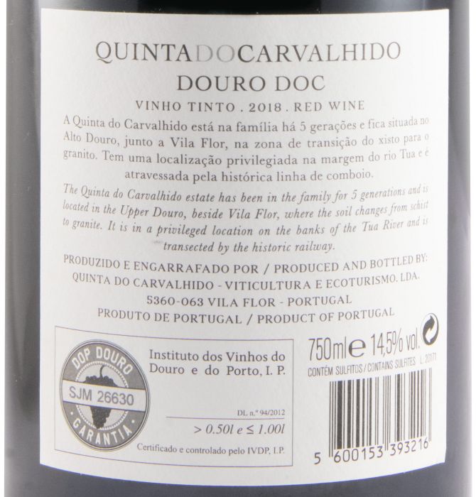 2018 Quinta do Carvalhido red
