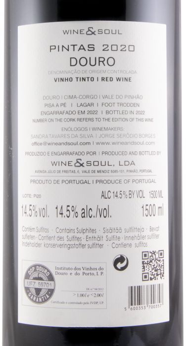 2020 Wine & Soul Pintas tinto 1,5L