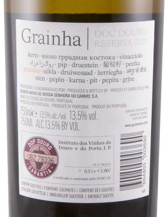 2021 Quinta Nova Grainha Reserva branco