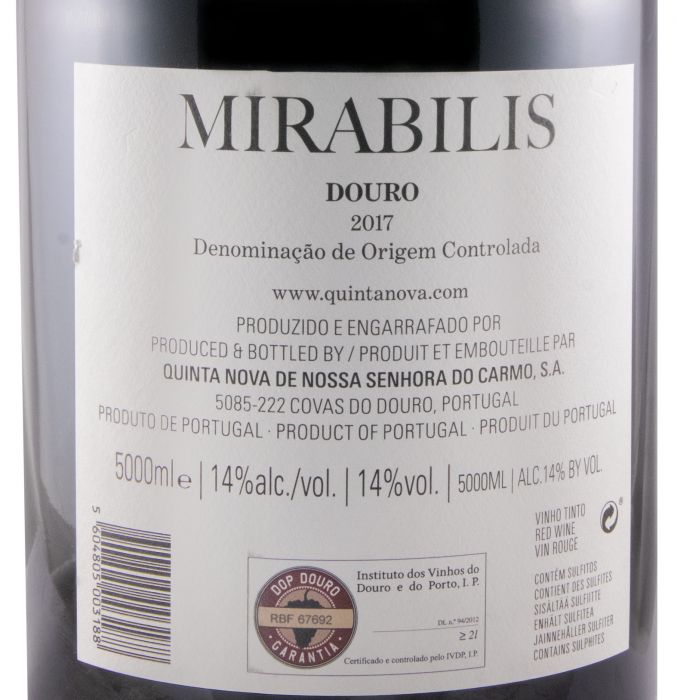 2017 Quinta Nova Mirabilis Grande Reserva tinto 5L