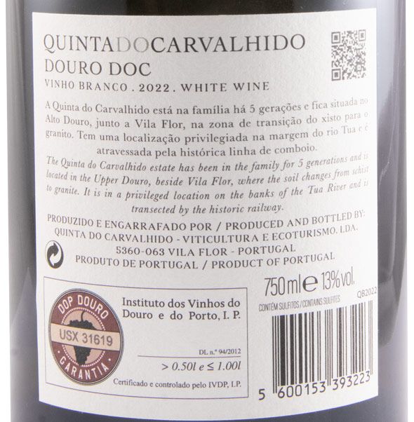 2022 Quinta do Carvalhido white