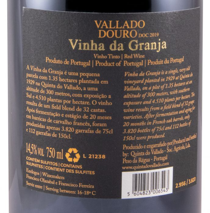 2019 Vallado Vinha da Granja red