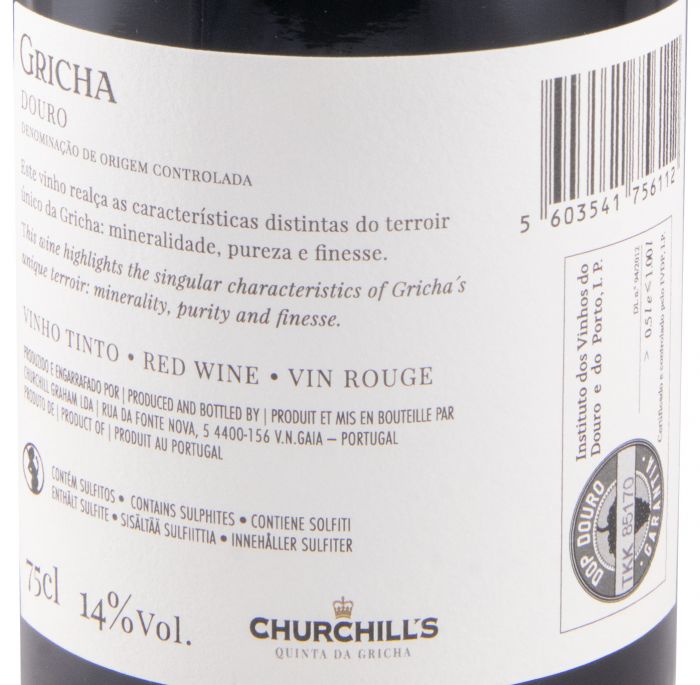 2018 Churchill's Quinta da Gricha red