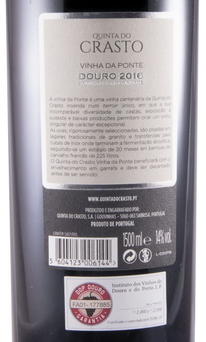 2016 Quinta do Crasto Vinha da Ponte tinto 1,5L