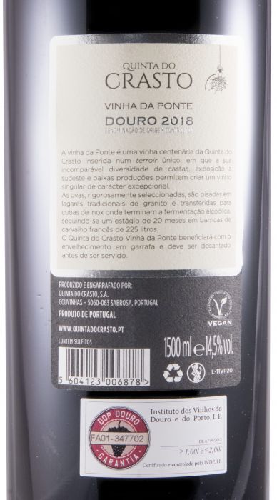 2018 Quinta do Crasto Vinha da Ponte tinto 1,5L