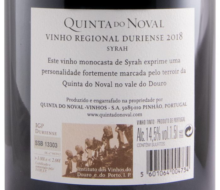 2018 Quinta do Noval Syrah tinto 1,5L