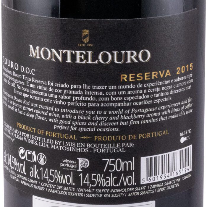 2015 Montelouro Reserva tinto