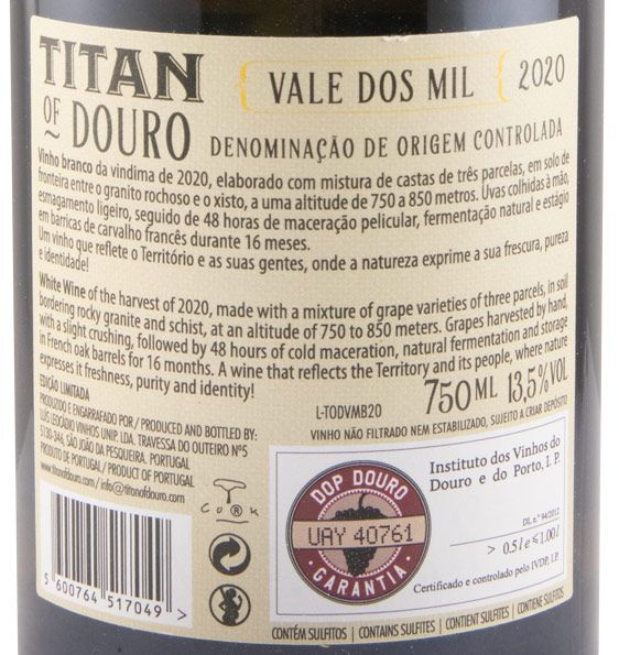 2020 Titan of Douro Vale dos Mil branco