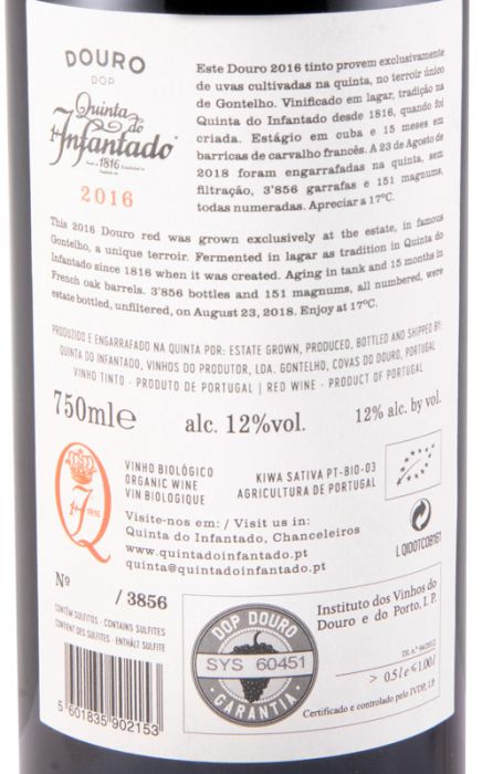 2016 Quinta do Infantado biológico tinto