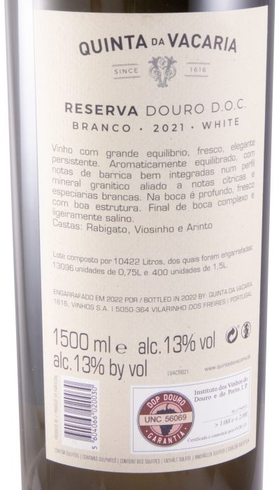 2021 Quinta da Vacaria Reserva branco 1,5L