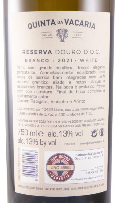 2021 Quinta da Vacaria Reserva white