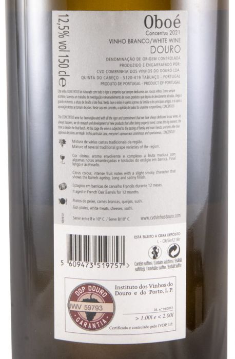 2021 Oboé Concentus branco 1,5L