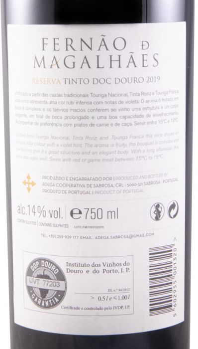 2019 Fernão de Magalhães Reserva tinto