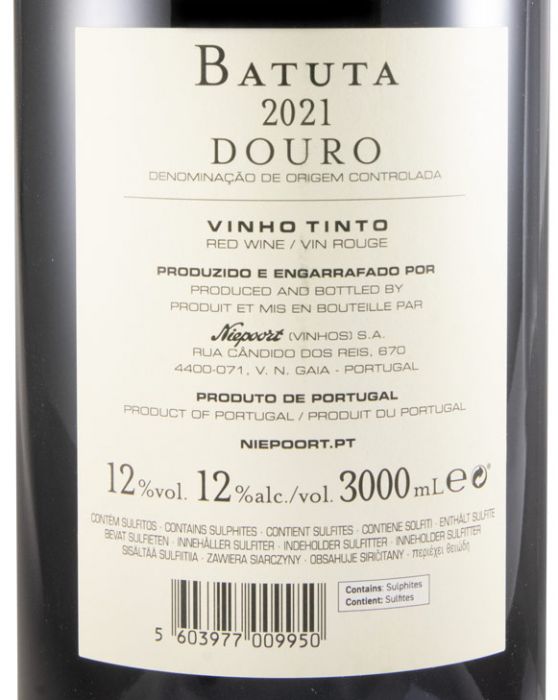 2021 Niepoort Batuta tinto 3L