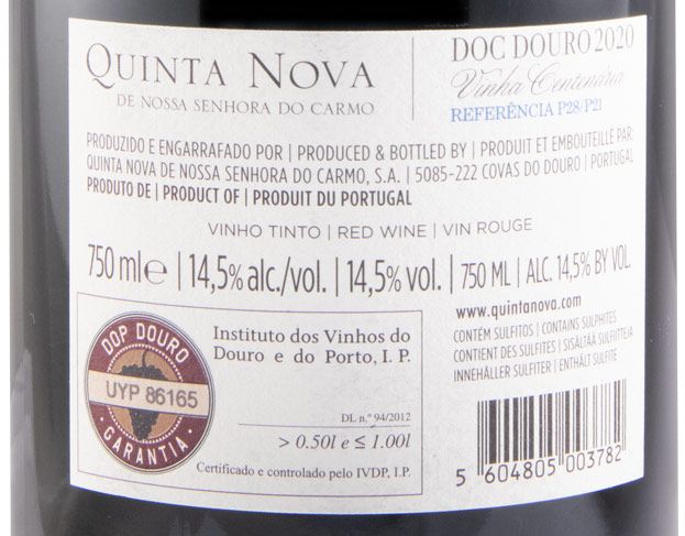 2020 Quinta Nova Vinha Centenária Referência P28/P21 tinto