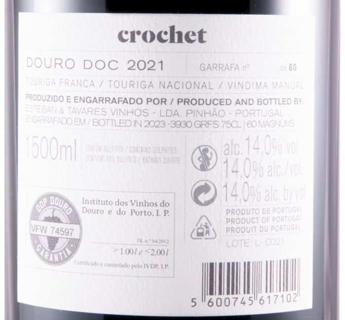 2021 Esteban & Tavares Crochet tinto 1,5L