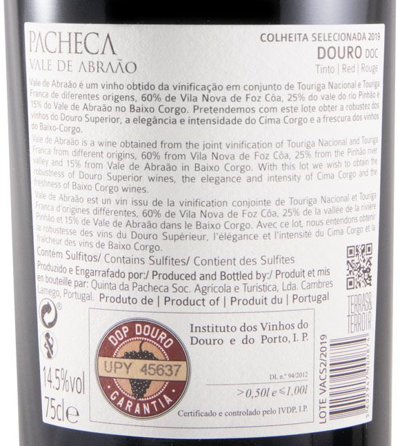 2019 Pacheca Vale de Abraão Colheita Selecionada red