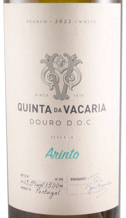 2022 Quinta da Vacaria Arinto Reserva branco 1,5L