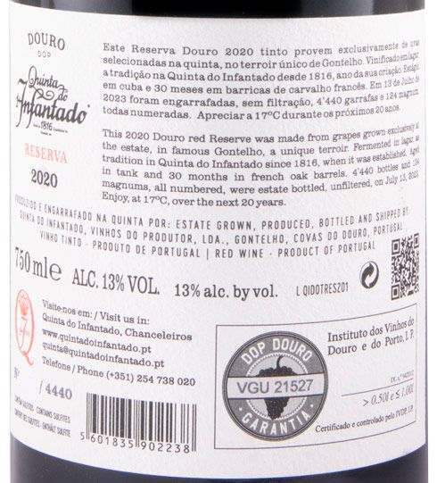2020 Quinta do Infantado Reserva red