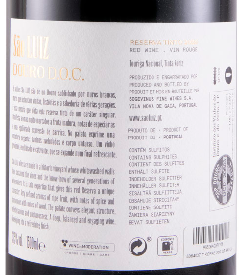 2020 Kopke Quinta de São Luiz Reserva tinto 1,5L