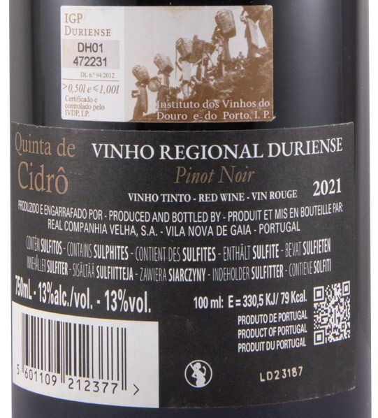 2021 Quinta de Cidrô Pinot Noir red