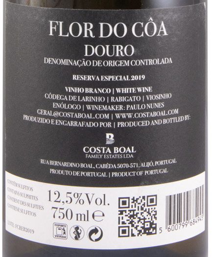 2019 Flor do Côa Reserva Especial white