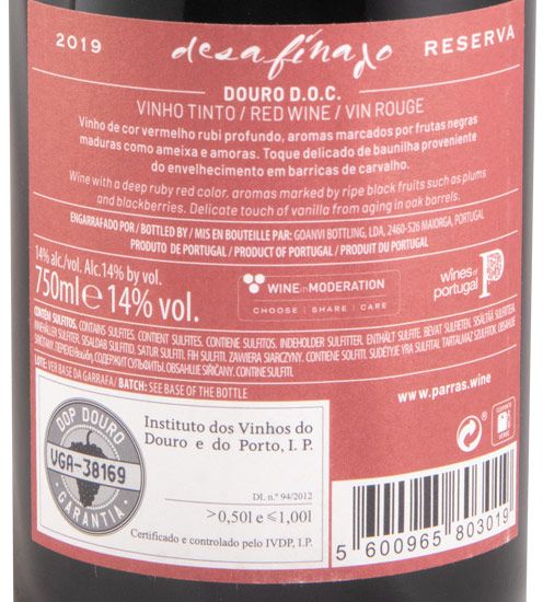 2019 Desafinado Reserva tinto