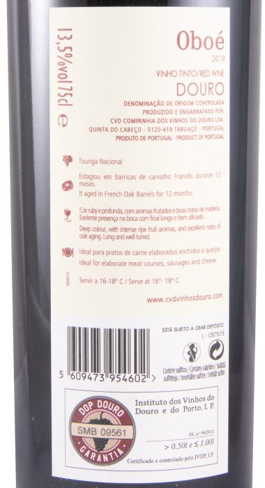 2019 Oboé Touriga Nacional tinto