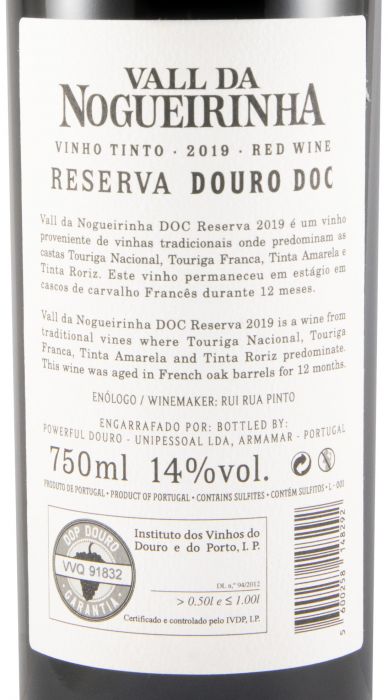 2019 Vall da Nogueirinha Reserva tinto