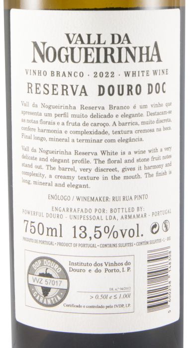 2022 Vall da Nogueirinha Reserva branco