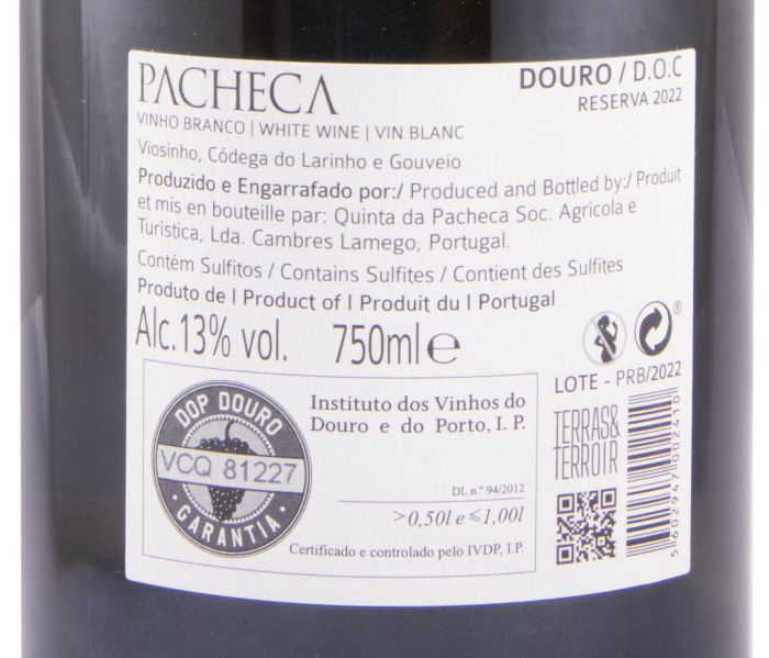 2022 Pacheca Reserva branco