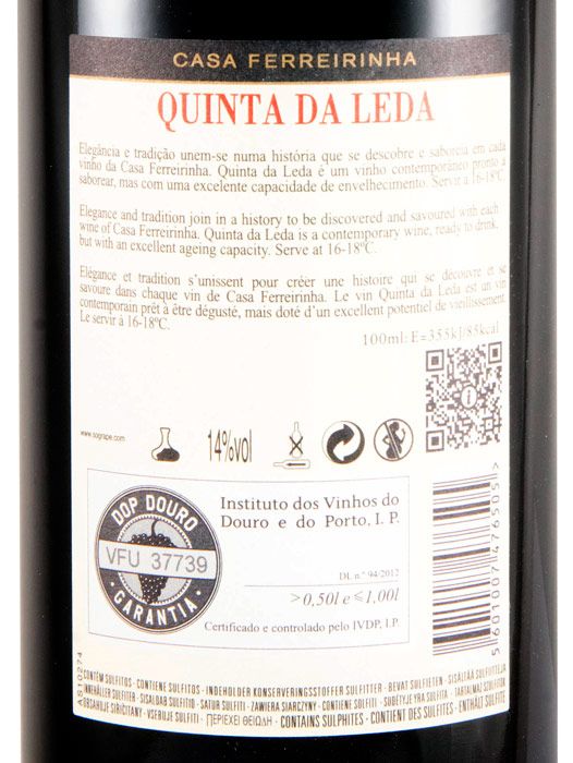 2020 Casa Ferreirinha Quinta da Leda red