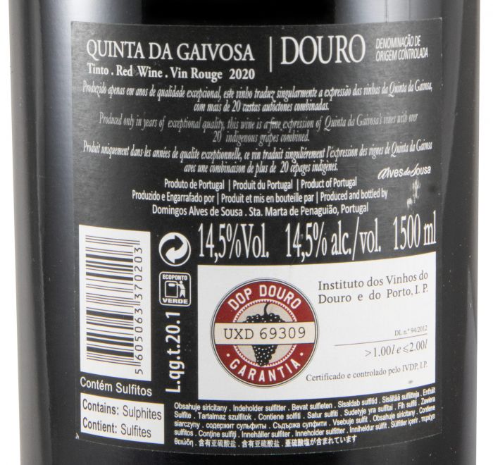 2020 Quinta da Gaivosa red 1.5L