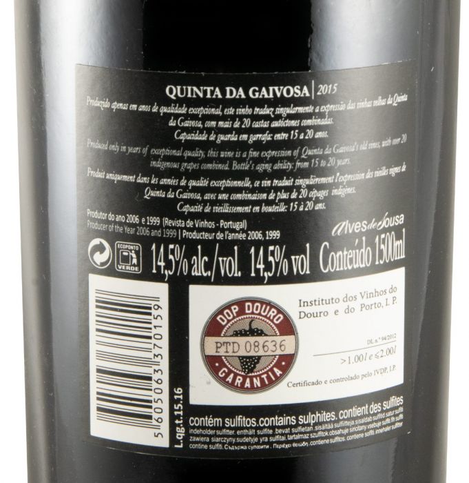 2015 Quinta da Gaivosa tinto 1,5L