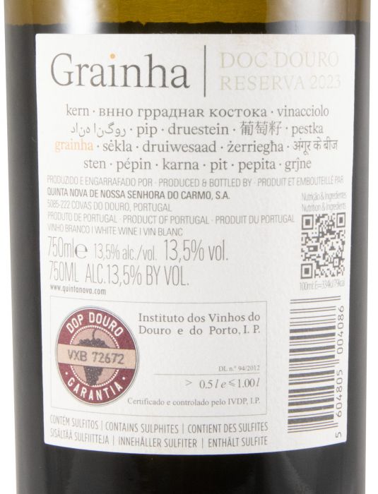2023 Quinta Nova Grainha Reserva branco