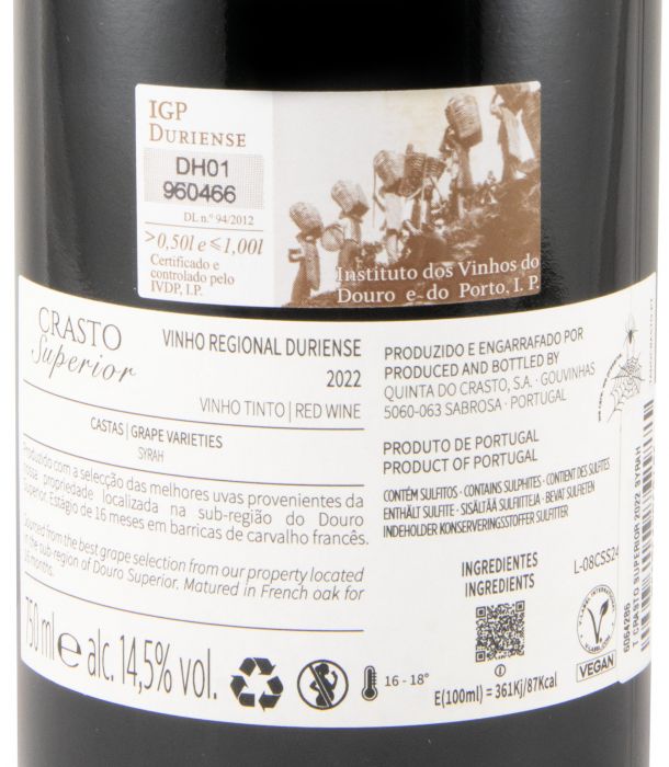 2022 Crasto Superior Syrah tinto