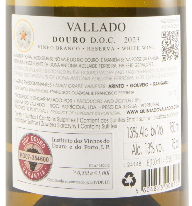 2023 Vallado Reserva branco