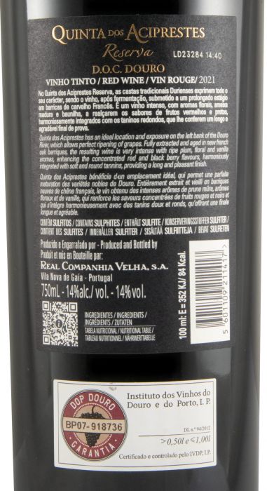 2021 Quinta dos Aciprestes Reserva red